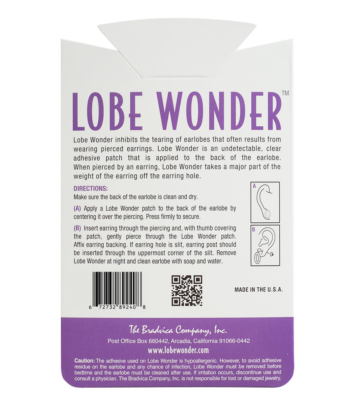 LOBE WONDER (240 Patches) - The ORIGINAL Ear Lobe Support Patches for Pierced Ears