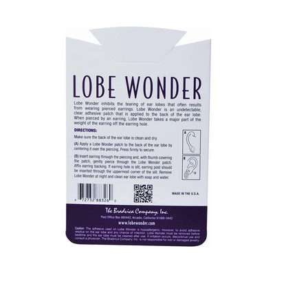 LOBE WONDER (60 Patches) - The ORIGINAL Ear Lobe Support Patches for Pierced Ears